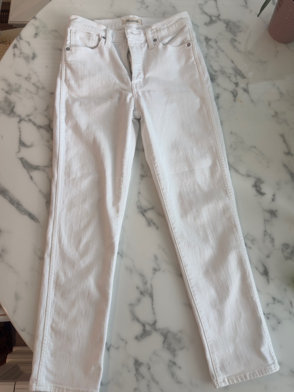 Madewell White Stovepipe Jeans Size 25